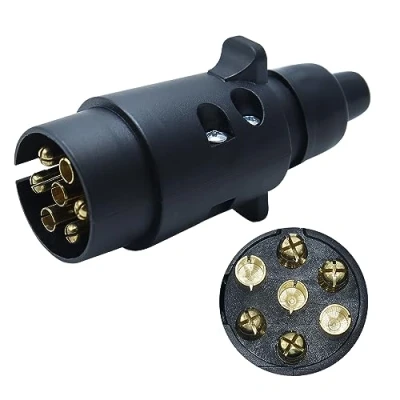 Afbeelding van CCLIFE 7 polige adapter voor aanhanger, auto en 12 V