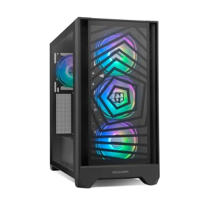 Afbeelding van NOX XTREME PRODUCTS HUMMER PLASMA Semitower ATX M ITX, frontpaneel van mesh en gehard glas inbegrepen, ruimte voor 7 ventilatoren, 4 x vooraf geïnstalleerde ARGB USB C 3.0,