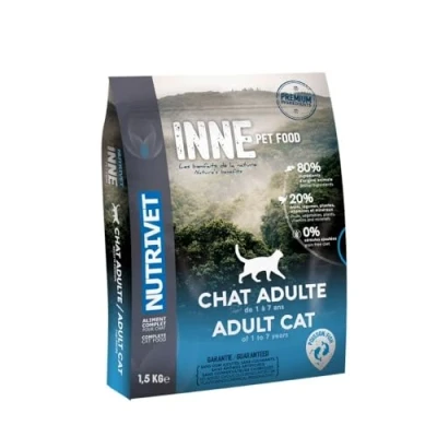 Afbeelding van 1,5kg Inne Cat Adult Fish Nutrivet Kattenvoer