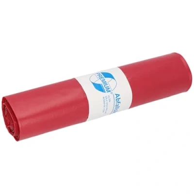 Afbeelding van DEISS Premium 11730 vuilniszakken 2 1/4 x 1000 mm, rood, 25 per rol