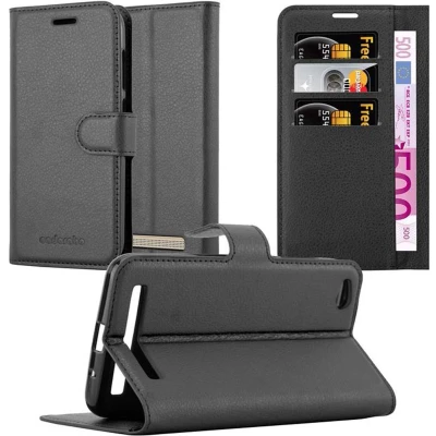 Afbeelding van Cadorabo Hoesje geschikt voor Xiaomi RedMi 5A in PHANTOM ZWART Beschermhoes met magnetische sluiting, standfunctie en kaartvakje Book Case Cover Etui