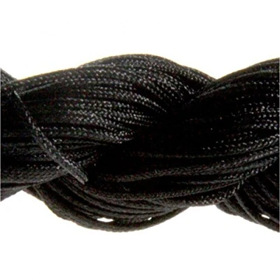 Afbeelding van 30 meter nylon draad sieraden koord 1 mm voor Tibetaanse Shamballa kralen armband zwart