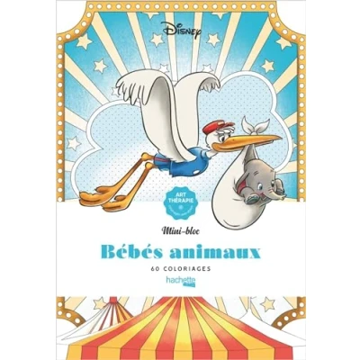 Afbeelding van Disney Mini Bloc Bébés Animaux 60 Coloriages Hachette heroes Kleurblok voor volwassenen