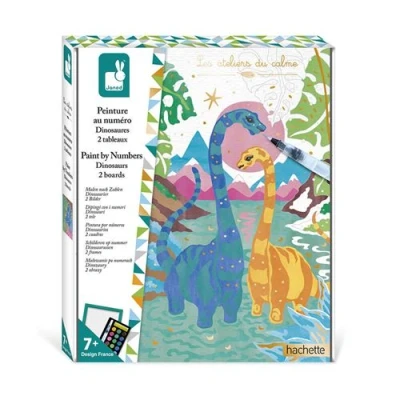 Image de Kit créatif Janod Peinture au numéro Dinosaures