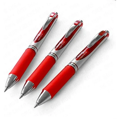 Afbeelding van Pentel Energel XM BL77 intrekbare vloeibare gelpen 0,7 mm 54% gerecycled rood 6 stuks