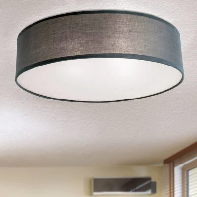 Afbeelding van Textiel plafondlamp Seda, grijs