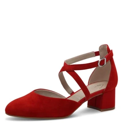 Afbeelding van Tamaris COMFORT Essentials Dames Pumps RED SUEDE Maat 41