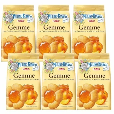 Afbeelding van MULINO BIANCO edelsteen kruimeldeeg met abrikozenvulling 200 g (edelstenen, x6)