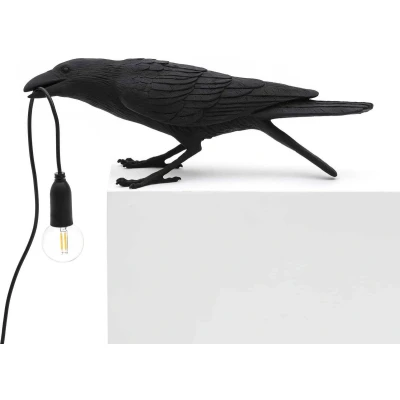 Afbeelding van Seletti Bird Playing Tafellamp 33,5 X 11,5 10,5 Cm Zwart