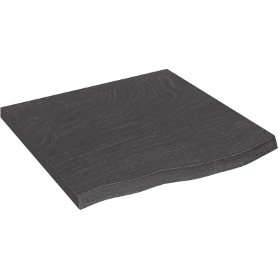 Afbeelding van vidaXL Wastafelblad 60x60x(2 4) cm behandeld massief hout donkerbruin