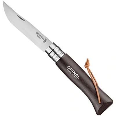 Afbeelding van Opinel mes nr. 8 VRI handvat 11 cm charme geglazuurd zwart bruin