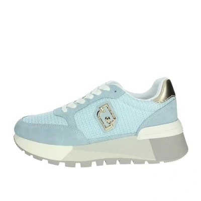Afbeelding van LIU JO BA5049 Amazing Portofino modieuze sneakers voor dames, nubuck en stof, blauw, hoge hoek, Hemelsblauw, 36 EU