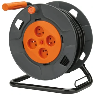 Afbeelding van Doe het zelf haspel 4 stopcontacten 16 A 3G1,5 mm² 40 m Zenitech Orange