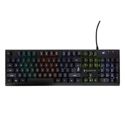 Afbeelding van SureFire KingPin X2, Bedraad, USB, Membraan keyswitch, QWERTY, RGB LED, Zwart, Metallic