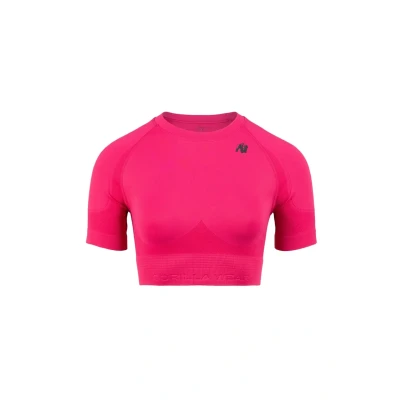 Afbeelding van Gorilla Wear Whitney Seamless CROP Sport Tshirt, Dames, Maat: L/XL, Pink