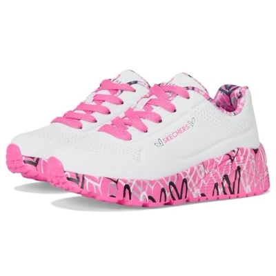 Afbeelding van Skechers UNO LITE Sneakers laag White/hot pink voor kinderen, Maat: 32, Pu