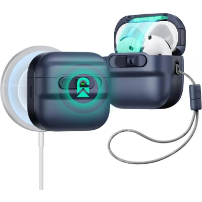 Afbeelding van ESR Halolock Pulse Hoes geschikt voor AirPods 4 (AirPods 4e Generatie) (2024) Magsafe Blauw