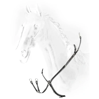 Image de Equiline Collier de Chasse avec Élastique Noir Full