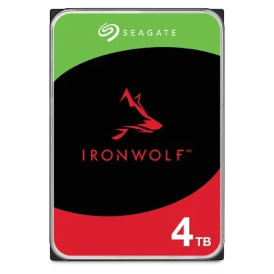 Afbeelding van Seagate IronWolf 4 TB, interne harde schijf NAS HDD, CMR 3,5 inch SATA 6 GB/s 5400 rpm, 64 MB cache, voor RAID NAS, (ST4000VNZ06)