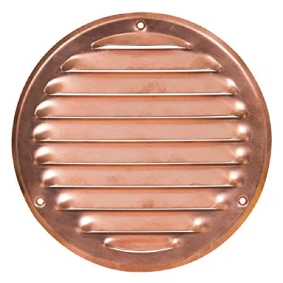 Afbeelding van Metalen ventilatierooster rond Ø100 mm bruin MR100B RAL8016