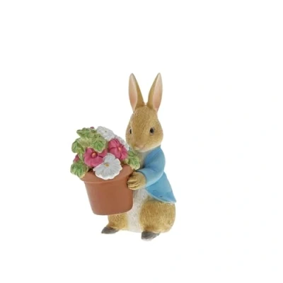 Afbeelding van Beatrix Potter figuur Peter Rabbit Brings Flowers veelkleurig