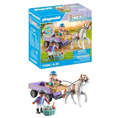 Image de Playmobil Horses of Waterfall 71496 Enfants avec calèche et poney