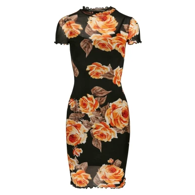 Afbeelding van Urban Classics Damen Etuijurk, Dames, Maat: Small, Mangorose