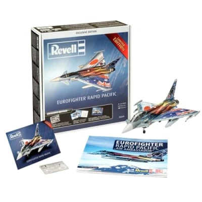 Afbeelding van 1:72 Revell 05649 Eurofighter Rapid Pacific Platinum Edition Geschenkset Plastic Modelbouwpakket