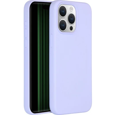 Afbeelding van Accezz Hoesje Geschikt voor iPhone 15 Pro Max Siliconen Liquid Silicone Backcover Paars