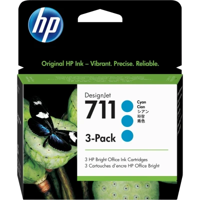 Afbeelding van HP Inktcartridge CZ134A 711XL blauw HC