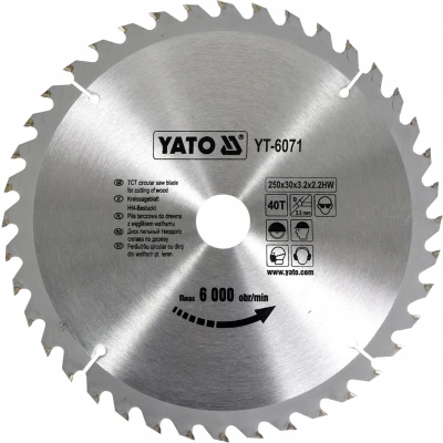 Afbeelding van YATO Cirkelzaagblad Ø250 mm 40T binnendiameter 30