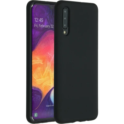 Afbeelding van Accezz Hoesje Geschikt voor Samsung Galaxy A50 / A30s Siliconen Liquid Silicone Backcover Zwart