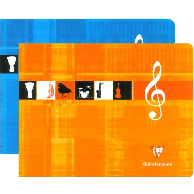 Afbeelding van Schrift Clairefontaine muziek 220x170mm 90gr assorti