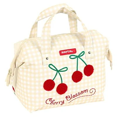 Afbeelding van Toilettas voor op School Safta Cherry Beige (26.5 x 17.5 12.5 cm)