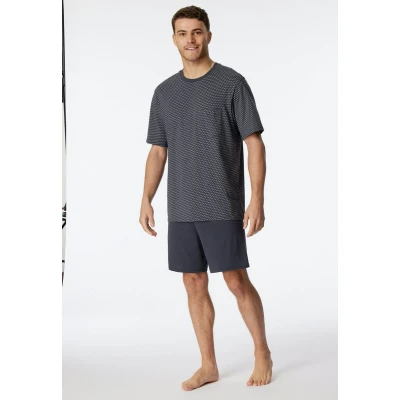 Afbeelding van Schiesser Rundhals Comfort Essentials SET Pyjama, Heren, Maat: 50, Grau