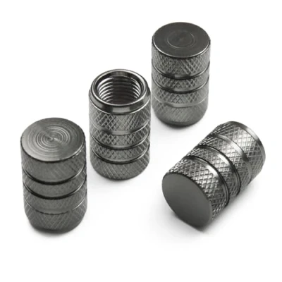 Afbeelding van Pitlane Performance® 4 stuks aluminium ventieldoppen Voor autobanden auto, SUV, motorfiets, fiets Antraciet Comfortabel