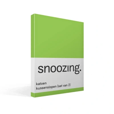 Afbeelding van Snoozing Katoen Kussenslopen Set van 2 60x70 cm Lime