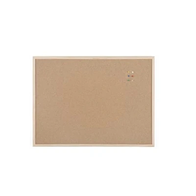 Afbeelding van BoardsPlus Kurkbord 80 x 60 cm met houten frame 6 punaises