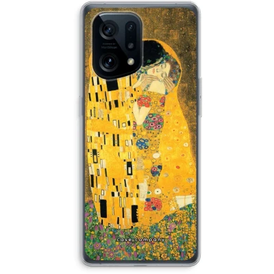 Afbeelding van Case Company® hoesje geschikt voor Oppo Find X5 Der Kuss Soft Cover Telefoonhoesje Bescherming aan alle Kanten en Schermrand
