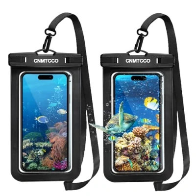 Afbeelding van CNMTCCO Set van 2 IPX8 universele waterdichte telefoonhoesjes met koord voor iPhone 11 12 13 Pro Max XS XR X Samsung S20 S21 S22 Huawei P30 P40 tot 7 inch