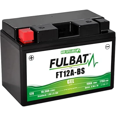 Afbeelding van FULBAT Batterij Moto GEL FT12A BS / YT12A 12V 10,5Ah 175A
