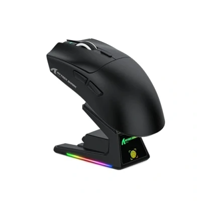 Afbeelding van ATTACK SHARK X1 Gaming Mouse met Touchpad RGB Charging Dock, PixArt PAW3395PRO Sensor, BT/2.4G draadloos/bekabeld, 40.000 DPI, 53 g Superlight Gamer Mice voor Win11/Xbox/PS/Mac (zwart)