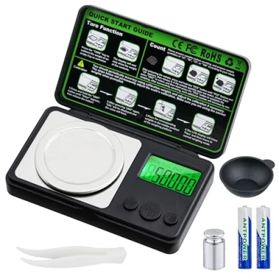 Afbeelding van Wigearss 50 g/0,001 g Balance milligrammes haute précision, de poche numérique avec poids d&#039;étalonnage, pincettes, plateau et mesure