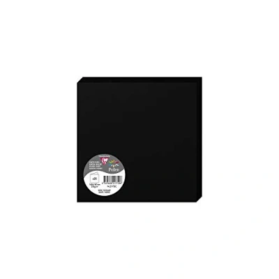 Image de Paquet de 25 cartes pliées Pollen 160x160mm Noir 210g