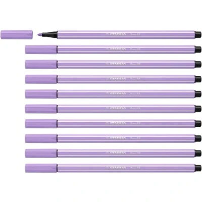 Afbeelding van STABILO Pen 68 Premium Viltstift Lichtlila Doos 10 stuks