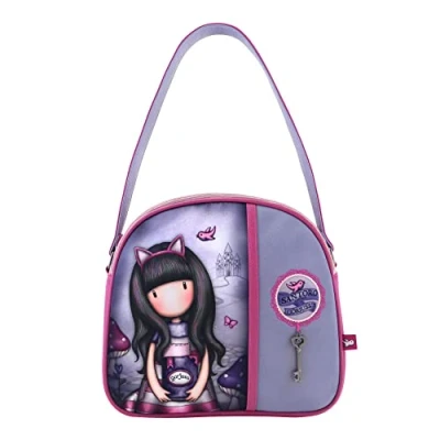 Afbeelding van Handtas Gorjuss Cheshire cat Paars (30 x 28,5 11,5 cm)