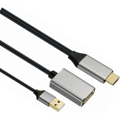 Afbeelding van Actieve 4K HDMI naar DisplayPort adapter, zwart