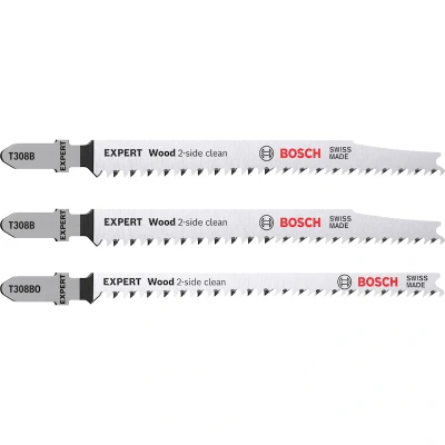 Image de BOSCH 2608900559 Jeu de lames scie sauteuse Expert Wood 2 Side Clean 3 piece