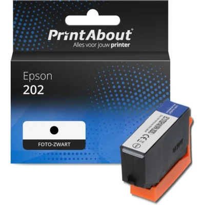 Afbeelding van Huismerk Epson 202 (C13T02F14010) Inktcartridge Foto zwart