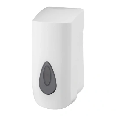 Afbeelding van PlastiQline zeepdispenser zelf navulbaar 900 ml kunststof wit